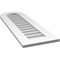 Ekena Millwork Round Top Surface Mount PVC Gable Vent: Non-Functional, w/ 3-1/2"W x 1"P Standard Frame, 14"W x 42"H GVPRT14X4201SN - alternate 4